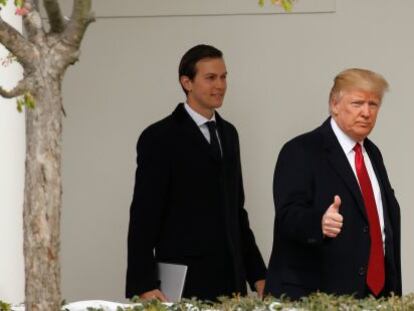 Jared Kushner, con Donald Trump, en la Casa Blanca.