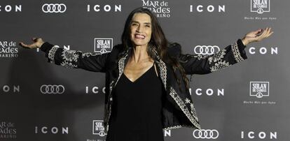 Ángela Molina, el pasado jueves a su llegada a los premios 'ICON'.