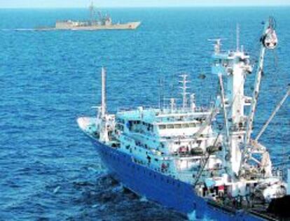 El barco español Alakrana, tomado por piratas somalíes en 2009.