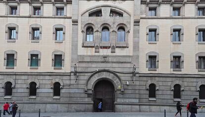 Entrada principal de la c&aacute;rcel Modelo, en Barcelona. 