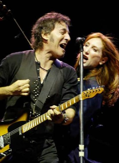 Bruce Springsteen y Patti Scialfa, durante un concierto en Madrid.