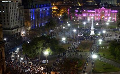 Protestas en Buenos Aires este jueves, 8 de agosto.