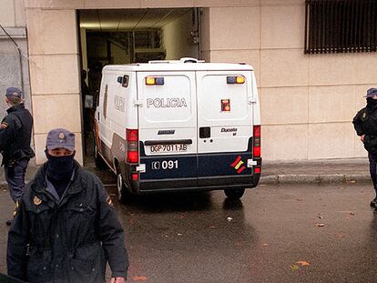 Medidas de seguridad en la Audiencia Nacional, que la célula de Achraf pretendía volar.