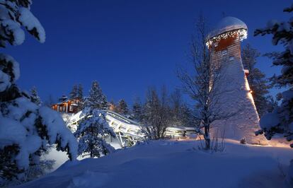El resort de Santa Claus en Rovaniemi, Finlandia.