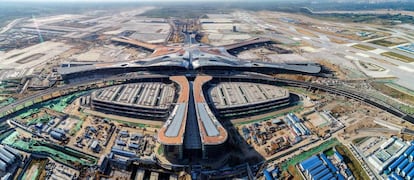 Panorámica del nuevo aeropuerto de Pekín.