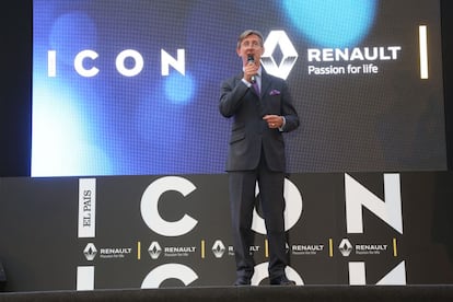 Cyril Rogeau, ministro consejero de la Embajada de Francia, durante la entrega del premio Nuevo Espace ICON 2015