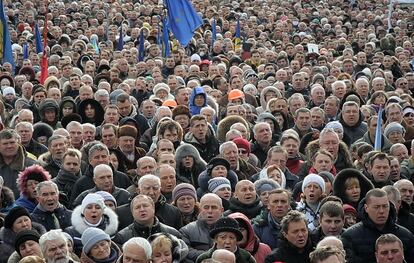 Fotograma de la película 'Maidán' de Sergei Loznitsa enseña el levantamiento civil contra el régimen del presidente Yanukovych.