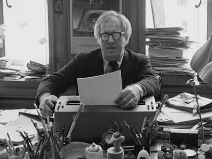 Ray Bradbury en Los Ángeles, California, en torno a 1980.