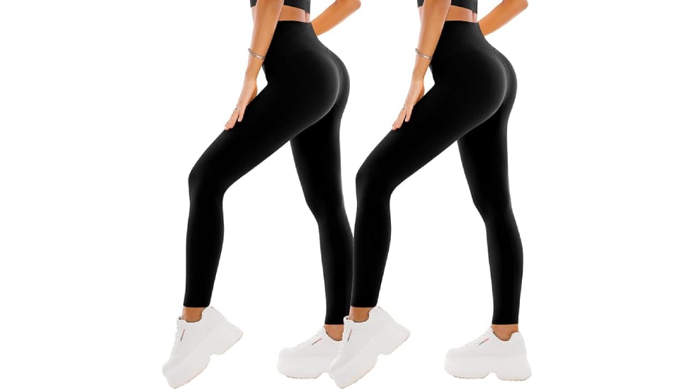 Par de ‘leggins’ elásticos con cintura alta.