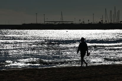 La playa de Las Arenas, en Valencia, esta semana.