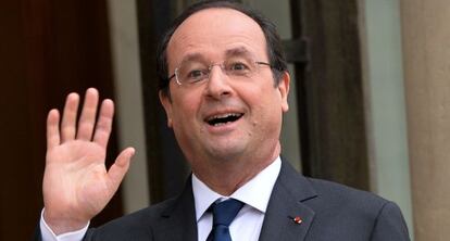 El presidente francés, François Hollande, este jueves en el Palacio del Elíseo en París.