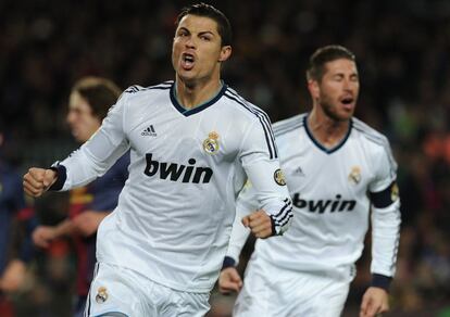 Ronaldo celebra el gol.