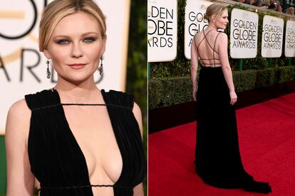 Kirsten Dunst no se llev el Globo de Oro por su papel de peluquera excntrica y so?adora en la segunda temporada de Fargo pero s arras con este Valentino que pareca ideado para que slo ella pudiese lucirlo. Impresionante.