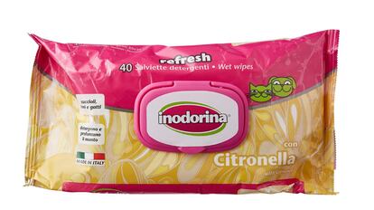 Este paquete de toallitas con aroma a citronela almacena un total de 40 unidades.