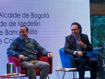 Alejandro Eder y Fico Gutiérrez durante el diálogo.