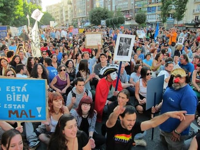 Protesta en Santander a favor de la convocatoria de un referendum