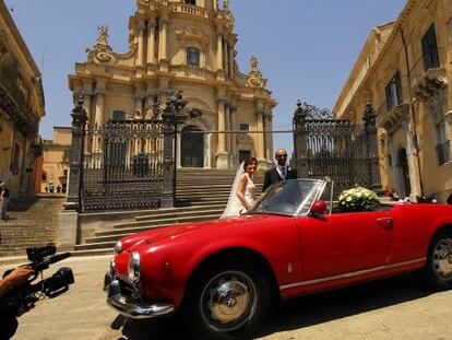 Celebraci&oacute;n de una boda en San Giorgio, en Ragusa Ibla (Sicilia).