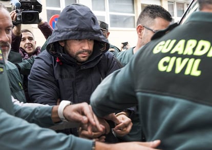 Jorge Ignacio Palma, al entrar en los juzgados de Alzira el pasado mes de diciembre.