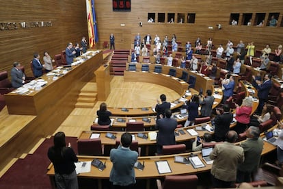 Pleno de las Cortes Valencianas, este miércoles.