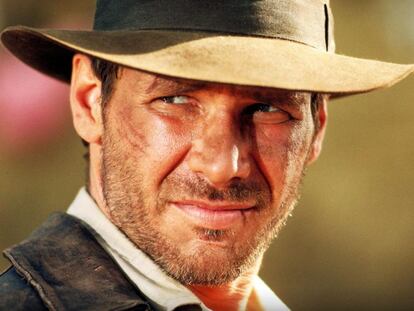 Harrison Ford, caracterizado como Indiana Jones.