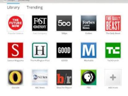 Selecci&oacute;n de contenido de Google Currents