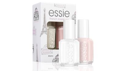 Pack de esmaltes para manicura Baby French: Tonos 01 Blanc y 13 Mademoiselle.