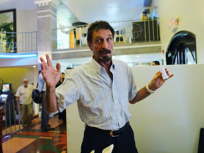 John McAfee, in a file photo from 2013.