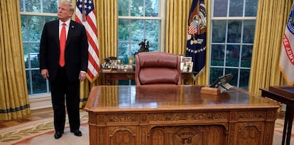 Donald Trump, en el Despacho Oval. 