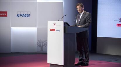 Aurelio Vázquez, presidente de la Asociación de la Empresa Familiar de Castilla-La Mancha, en su XX Congreso Nacional
