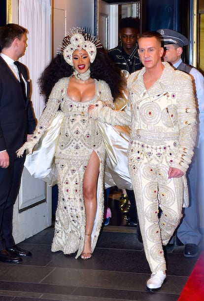 Cardi B chega ao evento em Manhattan.