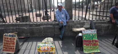 Un trabajador en Ciudad de México.