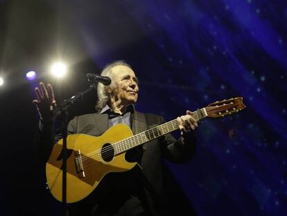 Joan Manuel Serrat, el miércoles durante su concierto en Madrid.