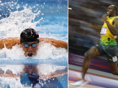 Michael Phelps y Usain Bolt.
