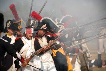 Reding regiment soldiers in a recreation of the Battle of Bail&eacute;n in 2010.