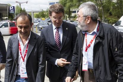 El presidente, junto a Cándido Méndez