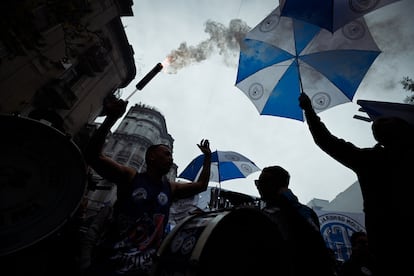 Los manifestantes iniciaron la protesta en las primeras horas de la mañana.