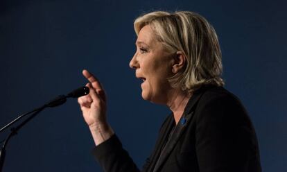 La candidata presidencial del Frente Nacional, Marine Le Pen