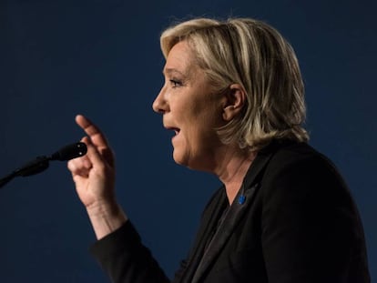 A candidata presidencial da Frente Nacional, Marine Le Pen.