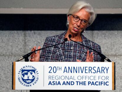 La directora gerente del FMI, Christine Lagarde, la semana pasada en Tokio.