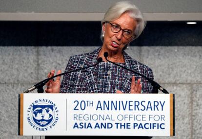 La directora gerente del FMI, Christine Lagarde, la semana pasada en Tokio.