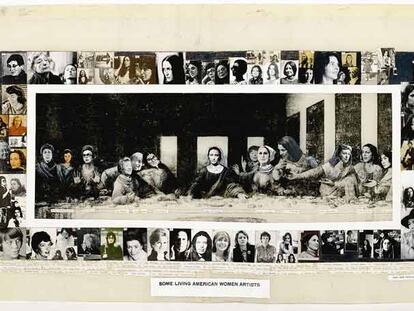 'Algunas artistas norteamericanas vivas/La última cena' (1972), de Mary Beth Edelson.