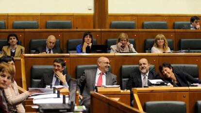 Parlamentarios socialistas, en la Cámara.