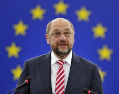 El recién elegido presidente del Parlamento europeo Martin Schulz.