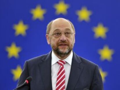 El recién elegido presidente del Parlamento europeo Martin Schulz.