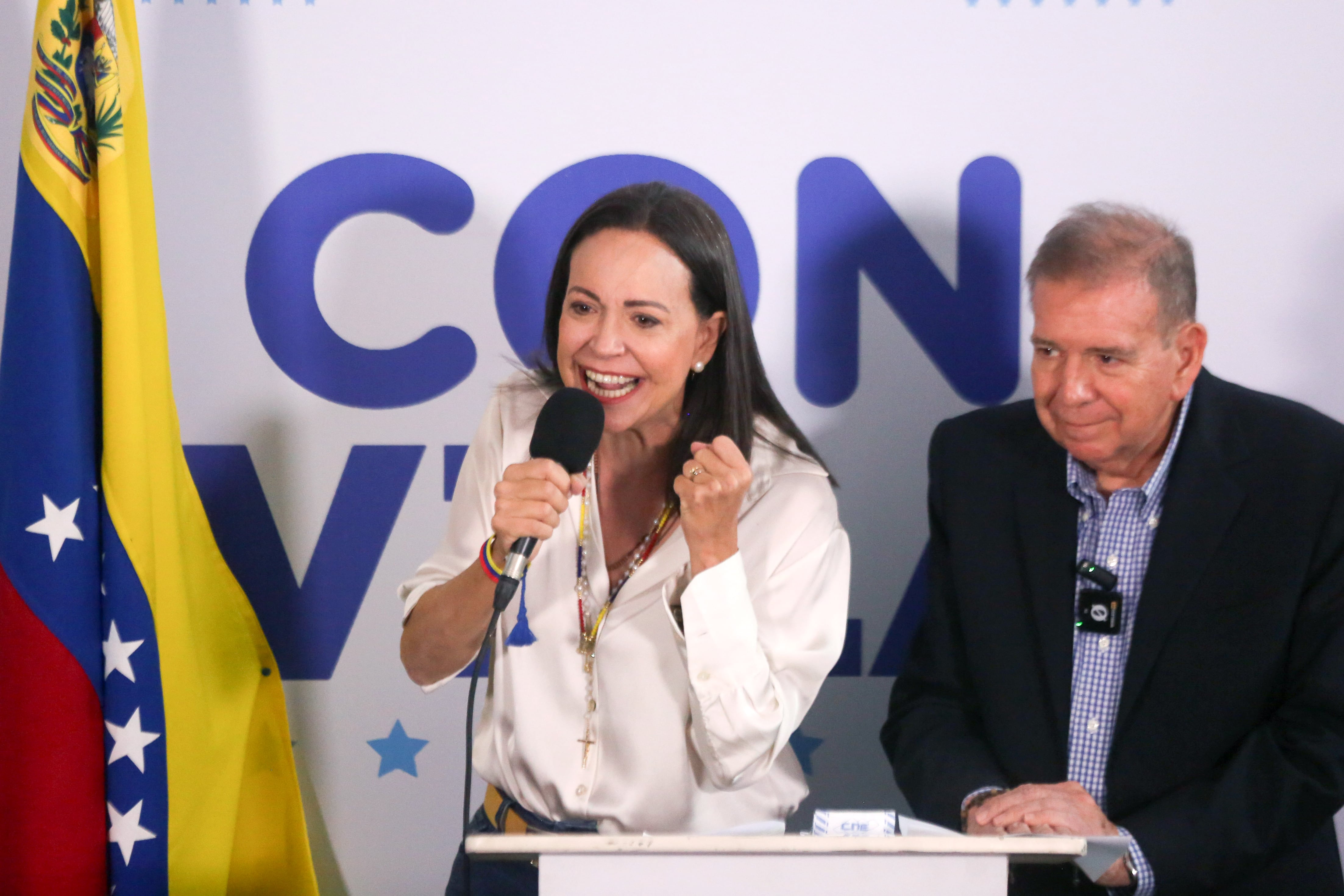 María Corina Machado: “Tenemos cómo probar la verdad. Tenemos el 73,20% de las actas”