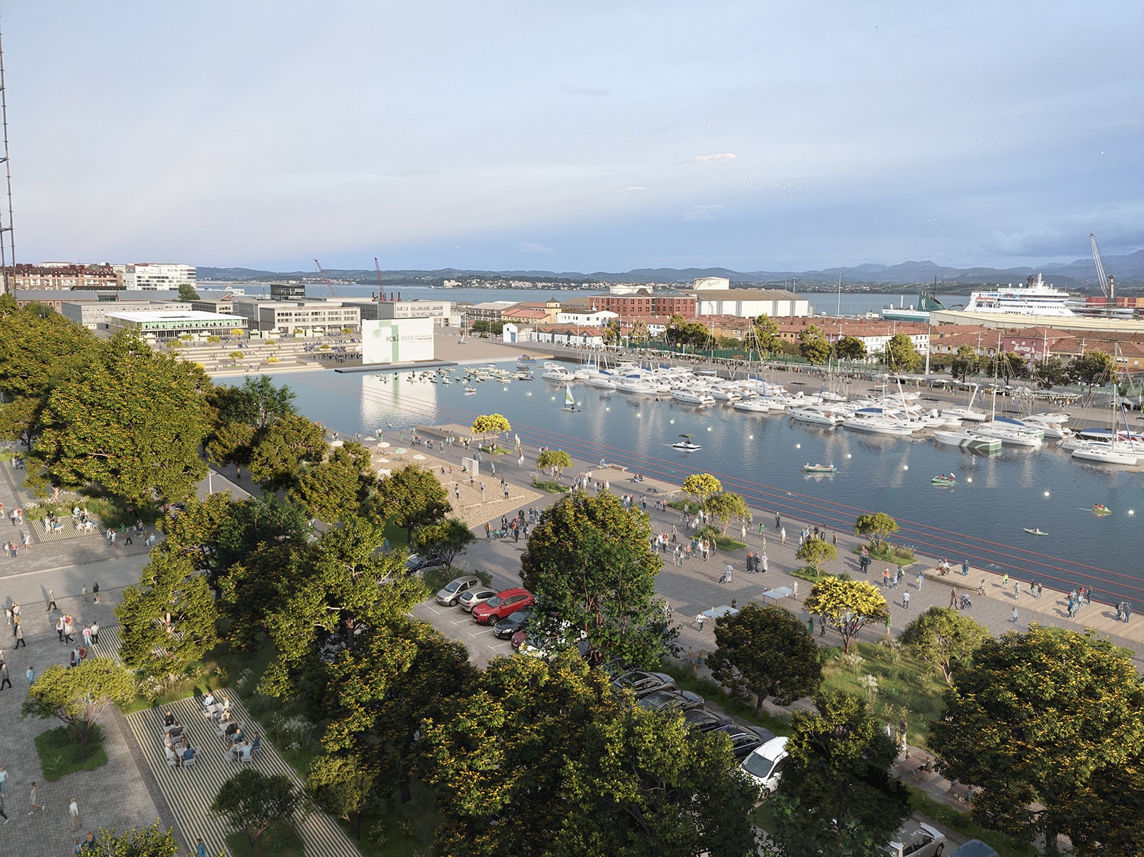 Vista de una zona turística de Santander.