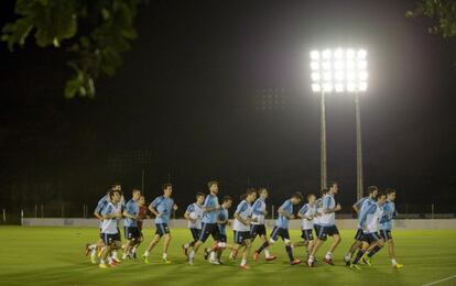 Entrenamiento de la selección en Recife