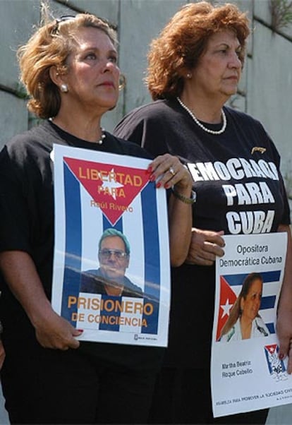 Manifestación contra la represión en Cuba ayer en San José.