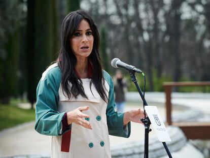 La vicealcaldesa de Madrid, Begoña Villacís, el pasado día 10, durante un acto en El Retiro en recuerdo de las víctimas del 11-M.