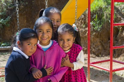 Niñas de una guardería de Oaxaca.  